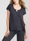 Cap Sleeve Lounge Tee(Black Marl,XS)