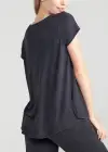 Cap Sleeve Lounge Tee(Black Marl,XS)
