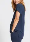 Cap Sleeve Lounge Tee(Mood Indigo Marl,XS)