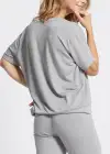 V-neck Lounge Tee(Weathered Grey,S)