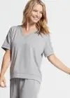 V-neck Lounge Tee(Weathered Grey,S)
