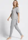 V-neck Lounge Tee(Weathered Grey,S)