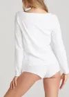 Long Sleeve Tee(White,XS)