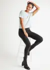 Peek-a-boo Twist Back Top(Misty Blue,XS)