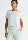 Peek-a-boo Twist Back Top(Misty Blue,XS)