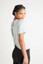 Peek-a-boo Twist Back Top
