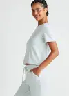 Peek-a-boo Twist Back Top(Misty Blue,XS)