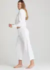 Cropped Lounge Pant(White,XS)