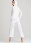 Cropped Lounge Pant(White,XS)