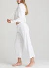 Cropped Lounge Pant(White,XS)