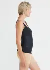 Boyfriend Yummie Tummie® 3-Panel Shapewear Tank Top(Black,XS)