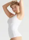 Alice Yummie Tummie® 3-Panel Shapewear Tank Top(White,S)