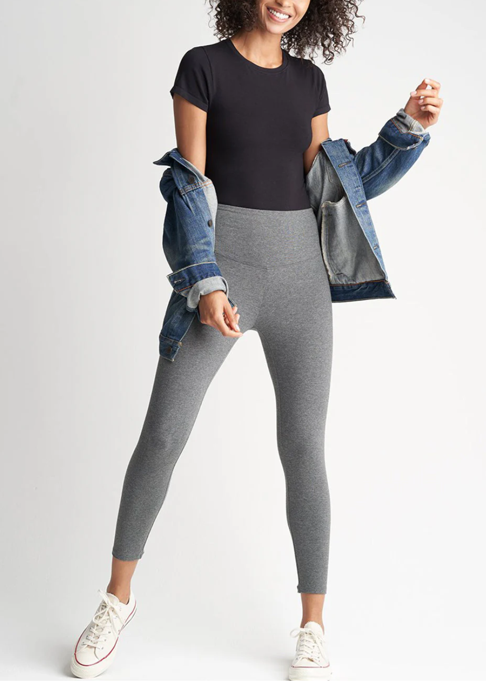 Rachel Shaping Legging - 360Sculpt™ Cotton(Heather Charcoal,XS)