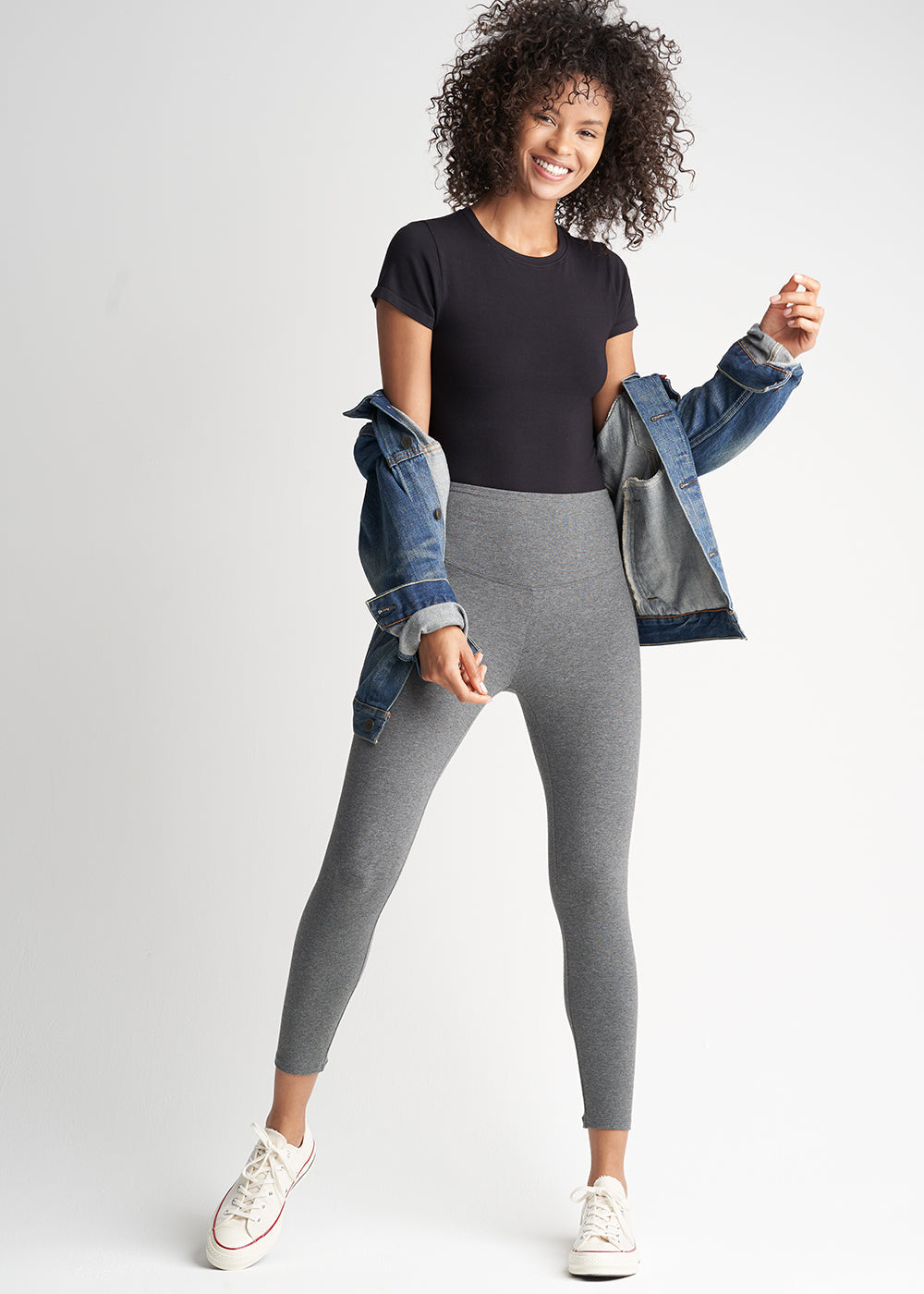 Rachel Shaping Legging - 360Sculpt™ Cotton(Heather Charcoal,XS)