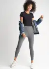 Rachel Shaping Legging - 360Sculpt™ Cotton(Heather Charcoal,XS)