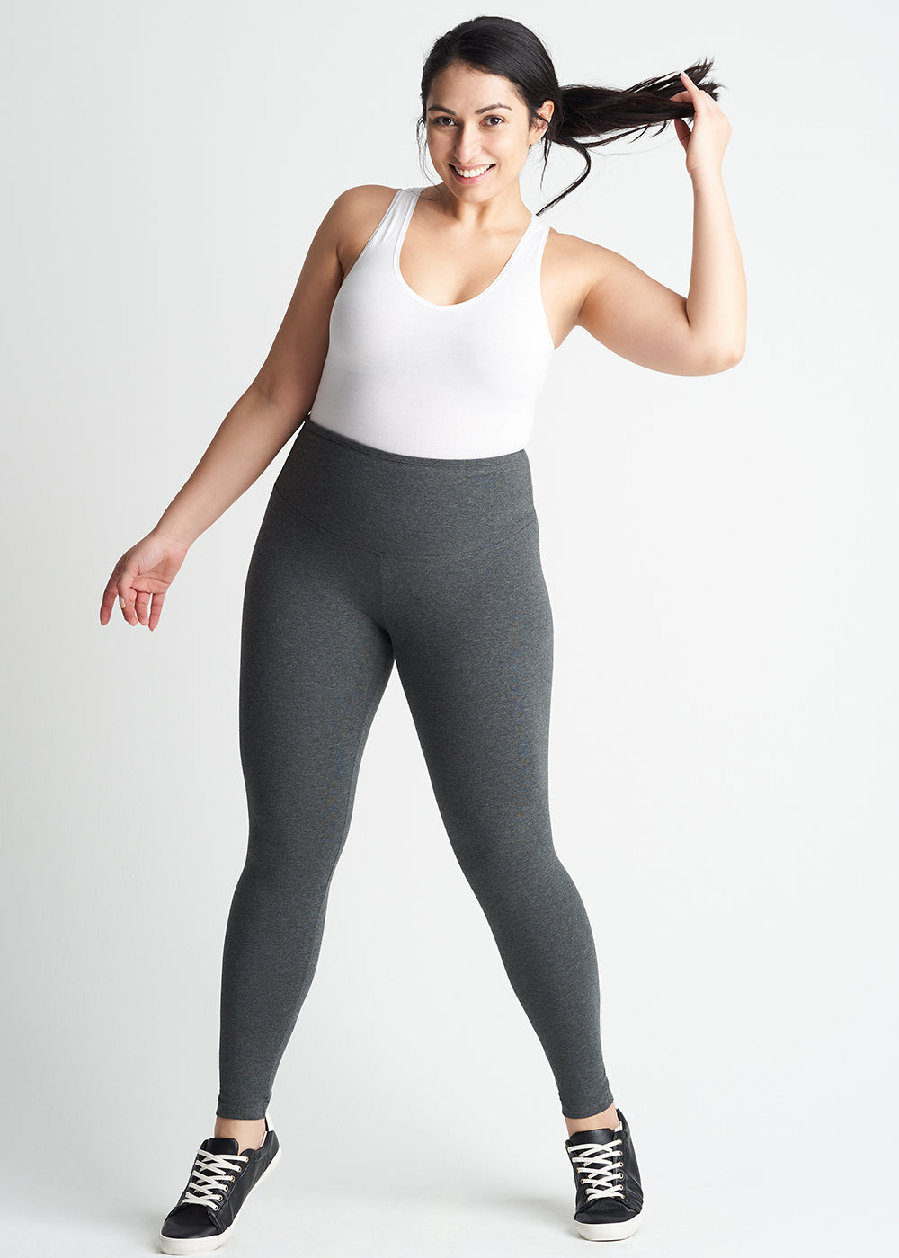 Rachel Shaping Legging - 360Sculpt™ Cotton(Heather Charcoal,XS)