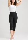 Talia Crop Capri Shaping Legging - 360Sculpt™ Cotton(Black,XS)