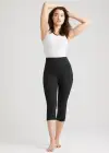 Talia Crop Capri Shaping Legging - 360Sculpt™ Cotton(Black,XS)