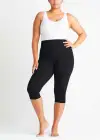 Talia Crop Capri Shaping Legging - 360Sculpt™ Cotton(Black,XS)