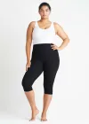 Talia Crop Capri Shaping Legging - 360Sculpt™ Cotton(Black,XS)