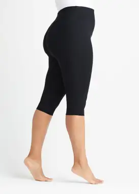 Talia Crop Capri Shaping Legging - 360Sculpt™ Cotton(Black,XS)