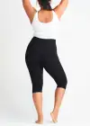 Talia Crop Capri Shaping Legging - 360Sculpt™ Cotton(Black,XS)