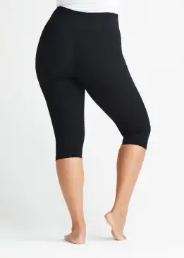 Talia Crop Capri Shaping Legging - 360Sculpt™ Cotton(Black,XS)