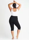 Talia Crop Capri Shaping Legging - 360Sculpt™ Cotton(Black,XS)