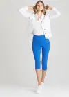 Talia Crop Capri Shaping Legging - 360Sculpt™ Cotton(True Sapphire,XS)