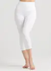 Talia Crop Capri Shaping Legging - 360Sculpt™ Cotton(White,XS)