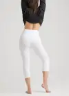 Talia Crop Capri Shaping Legging - 360Sculpt™ Cotton(White,XS)