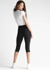 Talia Crop Capri Shaping Legging - 360Sculpt™ Cotton(Black,XS)