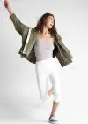 Talia Crop Capri Shaping Legging - 360Sculpt™ Cotton(White,XS)