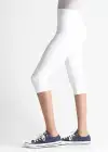 Talia Crop Capri Shaping Legging - 360Sculpt™ Cotton(White,XS)