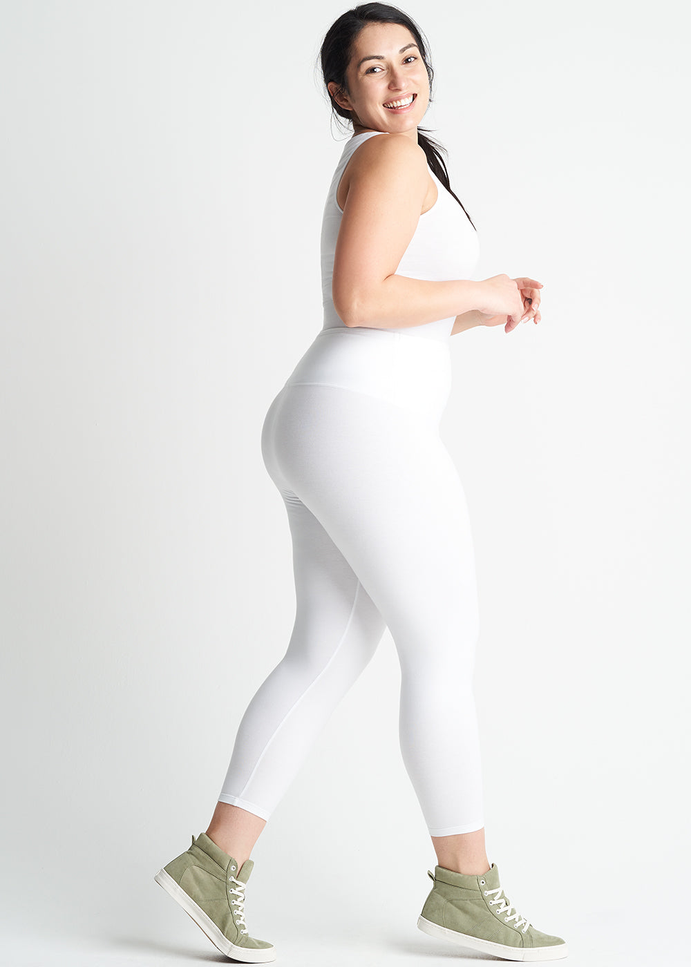 Gloria 7/8 Shaping Legging - 360Sculpt™ Cotton(White,XS)