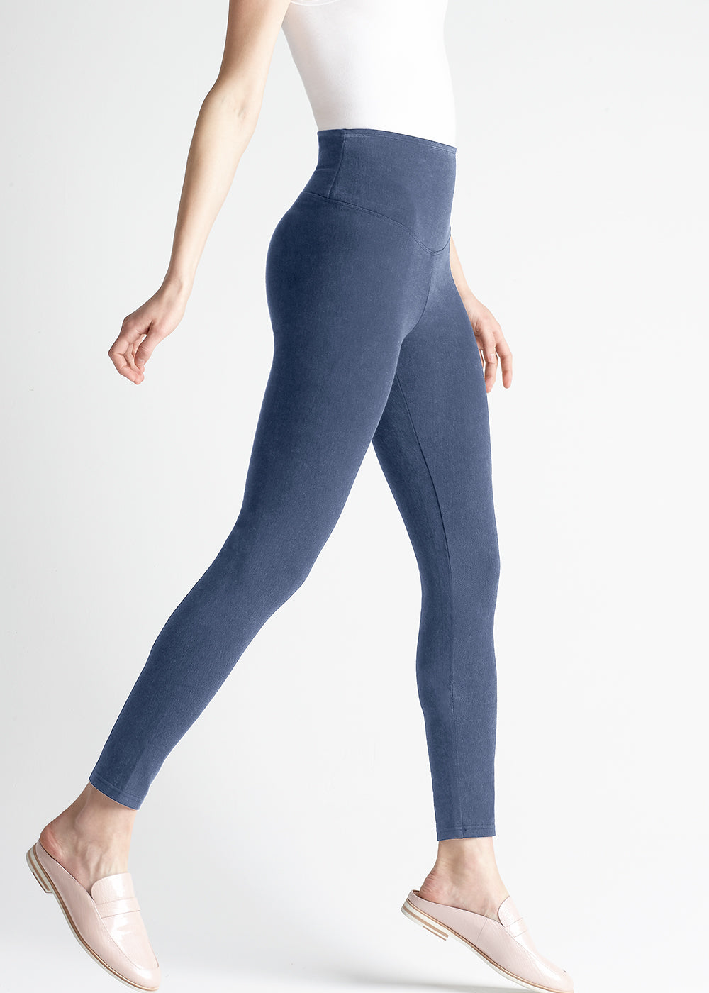 Denim Shaping Legging(Mid Wash,XS)