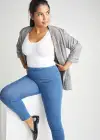 Denim Shaping Legging(Mid Wash,XS)