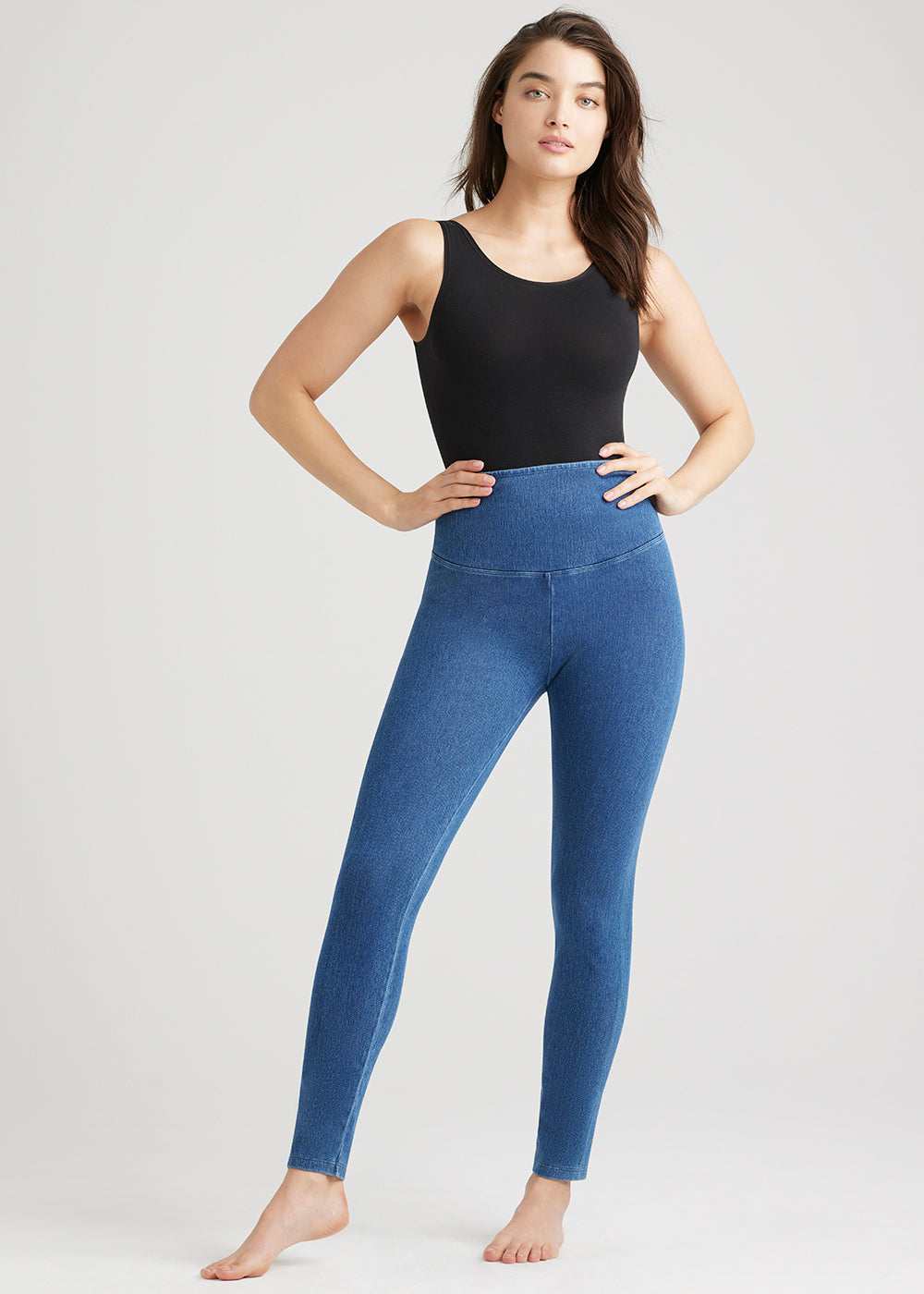 Denim Shaping Legging(Mid Wash,XS)