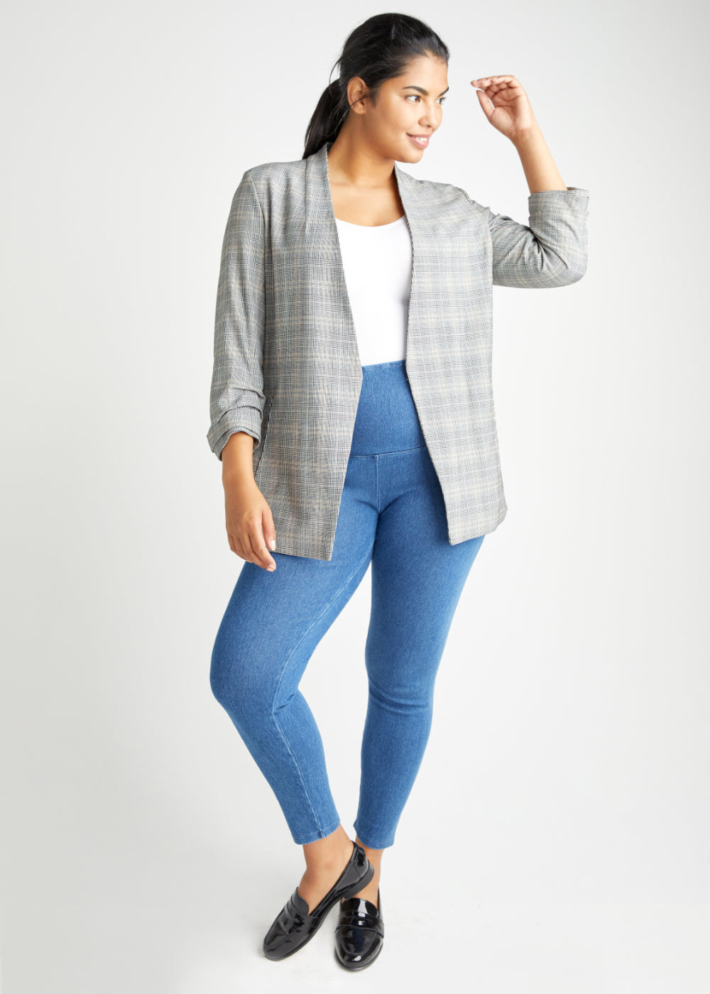 Denim Shaping Legging(Mid Wash,XS)