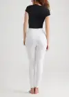 Denim Shaping Legging(White,XS)