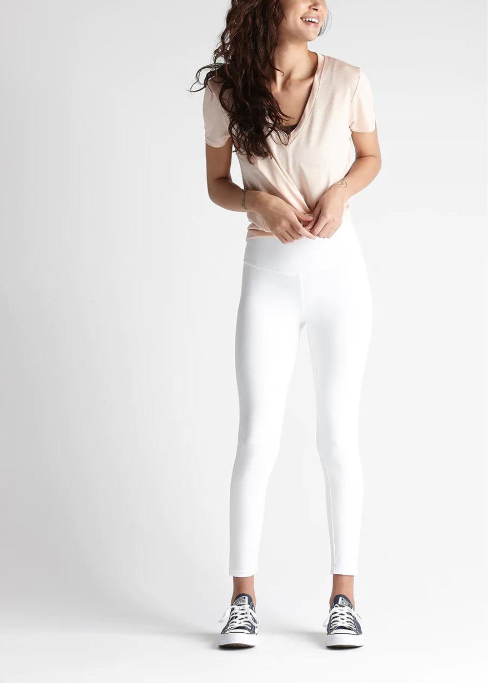 Denim Shaping Legging(White,XS)