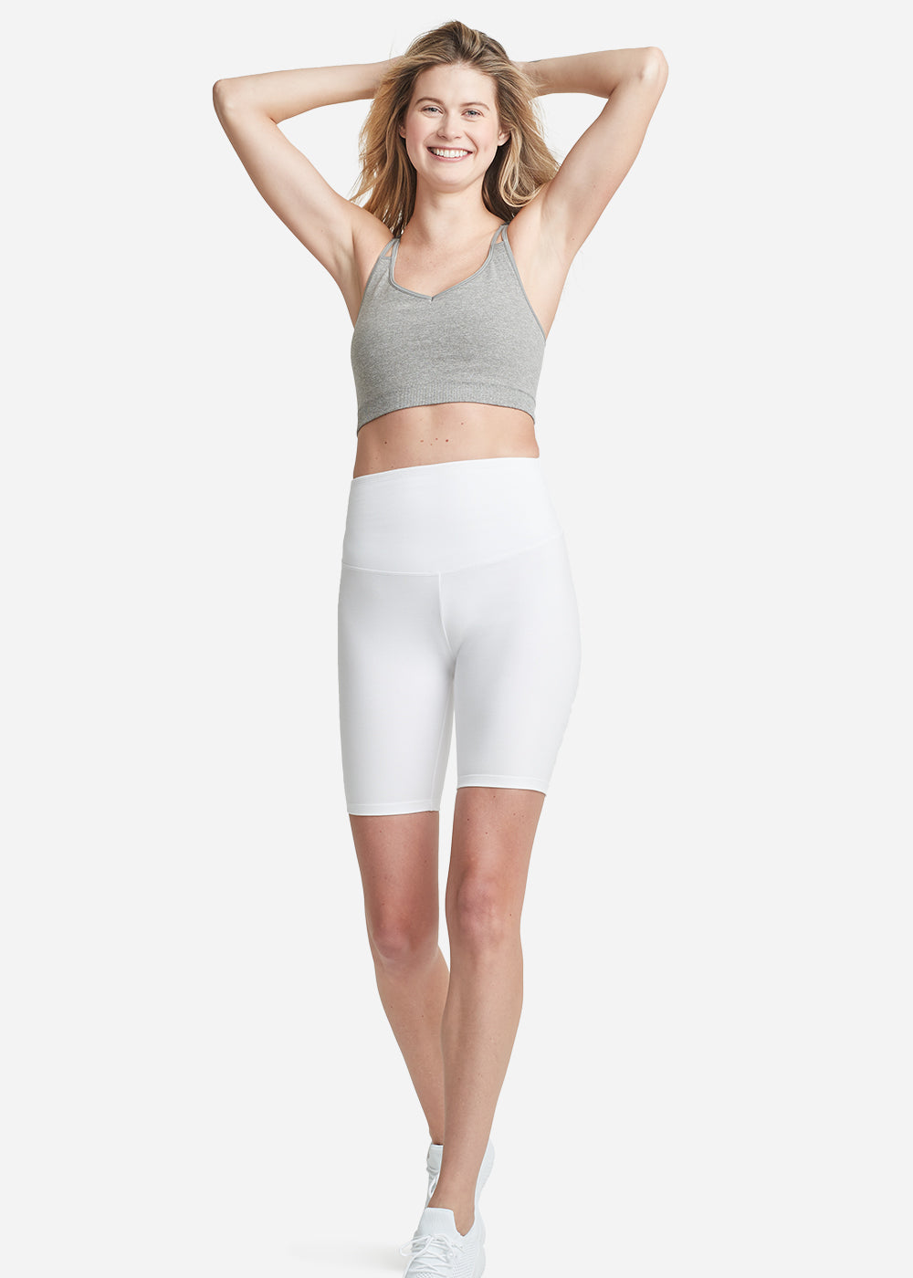 Mel Shaping Biker Short - 360Sculpt™ Cotton(White,XS)