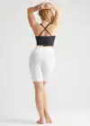 Mel Shaping Biker Short - 360Sculpt™ Cotton(White,XS)