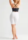 Mel Shaping Biker Short - 360Sculpt™ Cotton(White,XS)