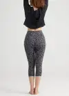 Talia Crop Capri Shaping Legging - 360Sculpt™ Cotton(Leopard Print Castlerock,XS)