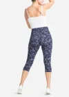 Talia Crop Capri Shaping Legging - 360Sculpt™ Cotton(Eclipse Blue Camo,XS)