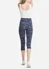 Talia Crop Capri Shaping Legging - 360Sculpt™ Cotton(Eclipse Blue Camo,XS)