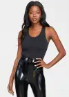 Ruby Shaping Thong Bodysuit - 360Sculpt™ Cotton(Black,S/M)