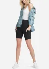 Mel Shaping Biker Short w/ Pockets - 360Sculpt™ Cotton(Black,XS)