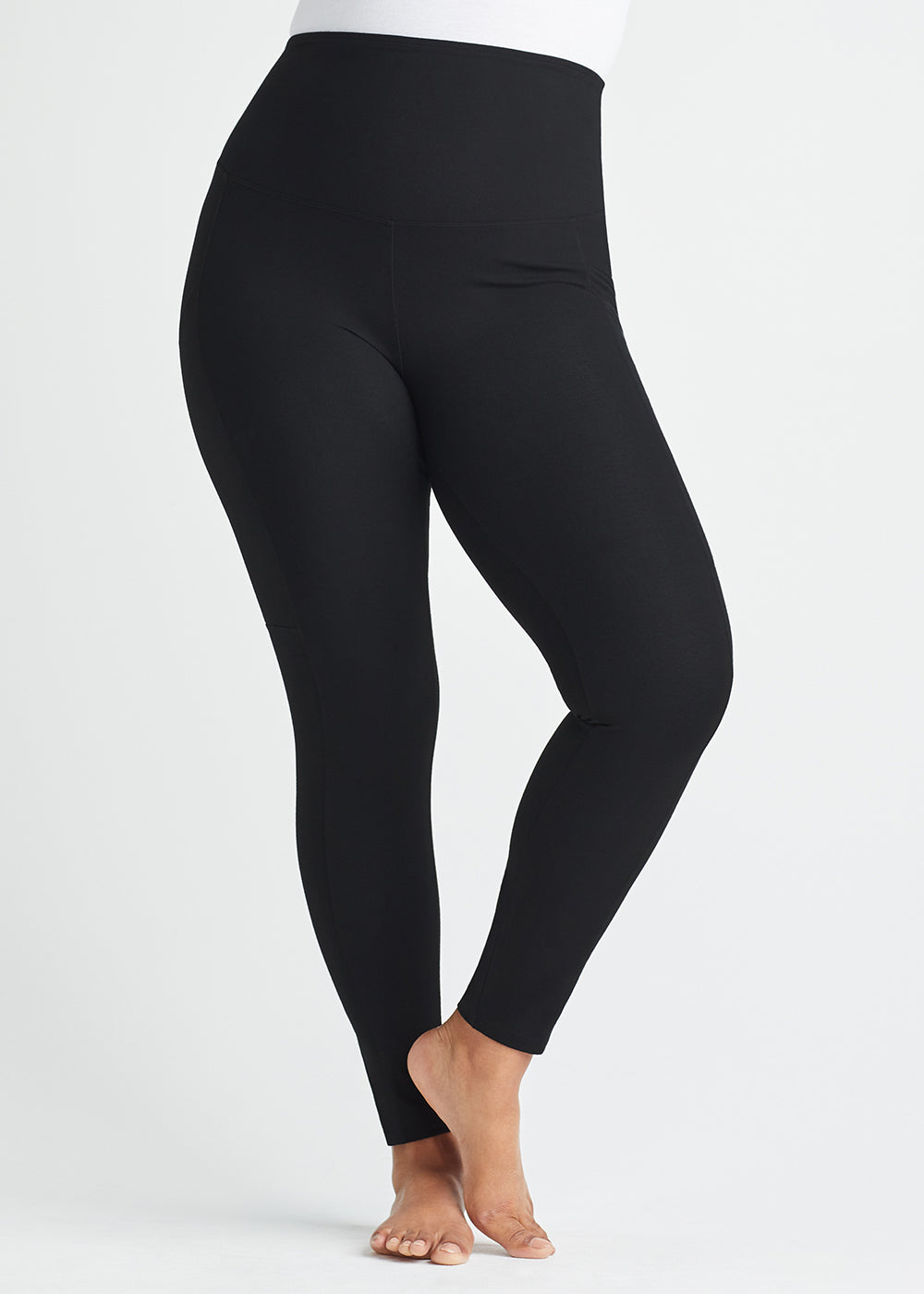 Rachel Shaping Legging w/ Pockets - 360Sculpt™ Cotton(Black,XS)
